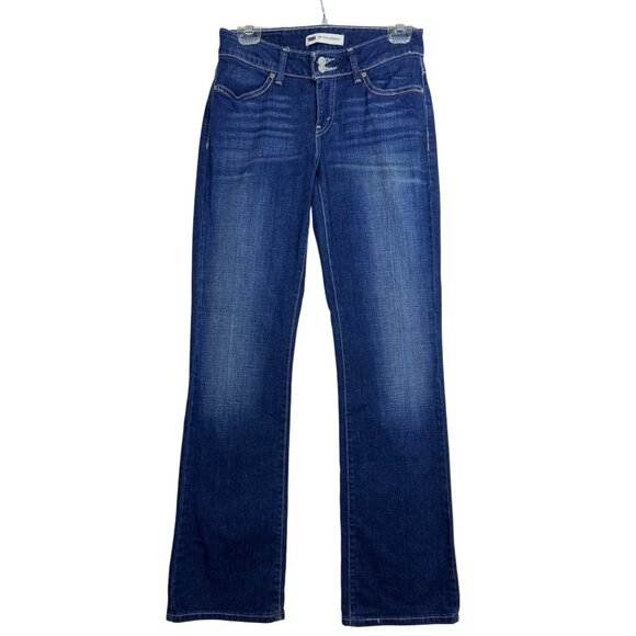 Levi’s 529 Curvy Bootcut Jeans Women’s Size 27 Blue Mid Rise Stretch Denim Pants - Picture 1 of 12